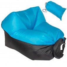 BD005-BLUE/BLACK  Надувной матрас-шезлонг для отдыха 200х7...