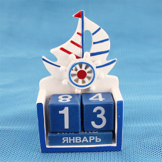 CD19-11 Календарь поли, с кораблем и штурвалом, 10x7,0 см,...