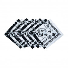SET-21R Косынка,100% хлопок, черно-белая, 10 штук в наборе SET-21R Косынка,100% хлопок, черно-белая, 10 штук в наборе