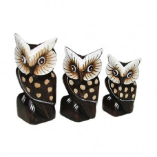 OWL1269-1 Набор 3 сов, 10,13,15см.