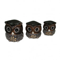 OWL025-8 Набор 3 сов, 6,8,10см.