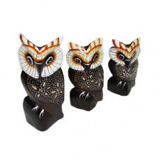 OWL1582-1 Набор 3 сов, 10,12,15 см.