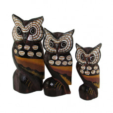OWL309 Набор 3 сов 15,18,20 см